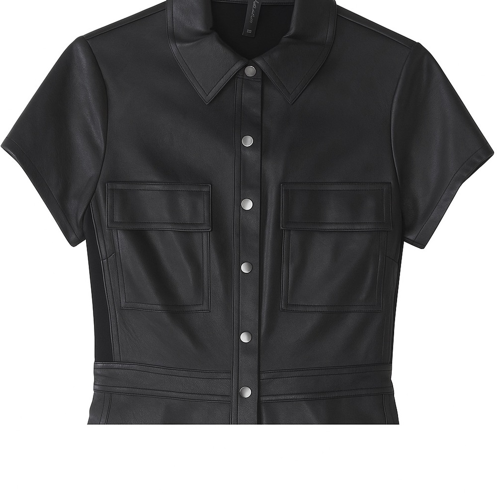 BCBGMaxAzria Black Short Sleeve Dress